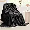 Cobija Sherpa Ovejera 3d Nubes Doble 190x210 Cm Negro