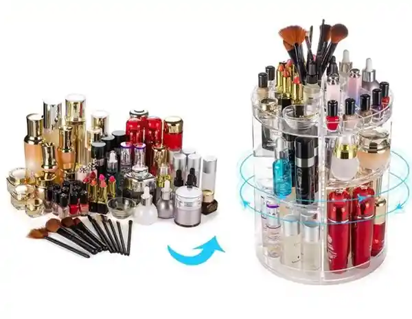 Organizador Maquillaje Jm-621 Giratorio 360° Acrilico