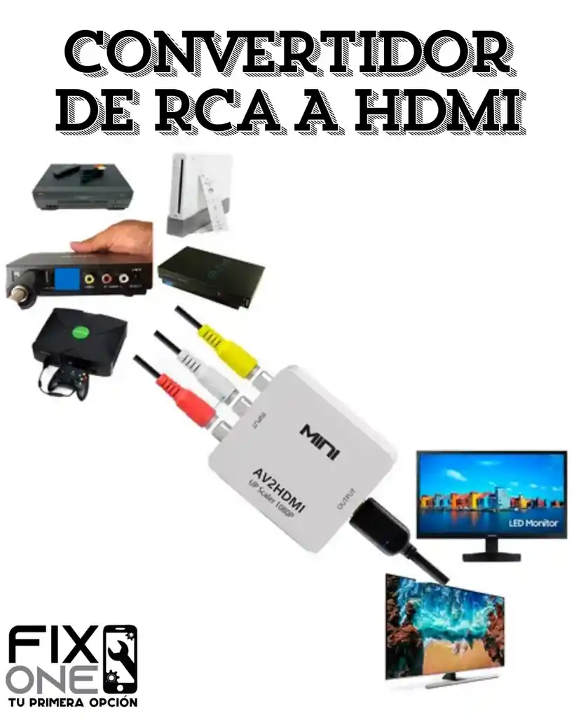 Convertidor De Rca A Hdmi