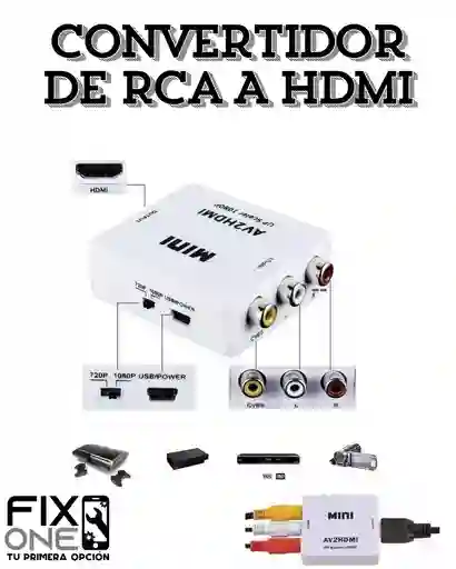 Convertidor De Rca A Hdmi