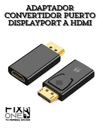 Adaptador Convertidor Puerto Displayport A Hdmi