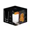 Vaso Largo Cristar London 394 Ml 4 Und En Vidrio