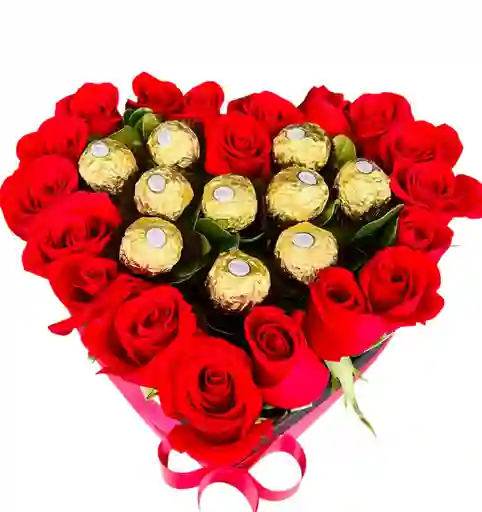 Caja De Rosas Chocolates