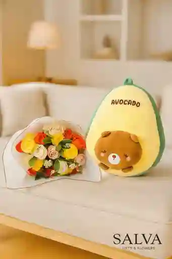 Combo Rosas Surtidas Y Aguacate