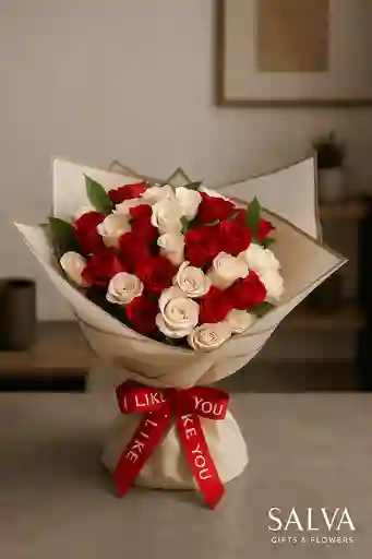 Bouquet Buchon 60 Rosas
