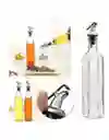Pack De 2 Botellas De Vidrio 250 Ml Dispensadoras De Aceite