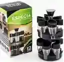 Especiero Condimenteros 2 Niveles Set 12 Envases Giratorio