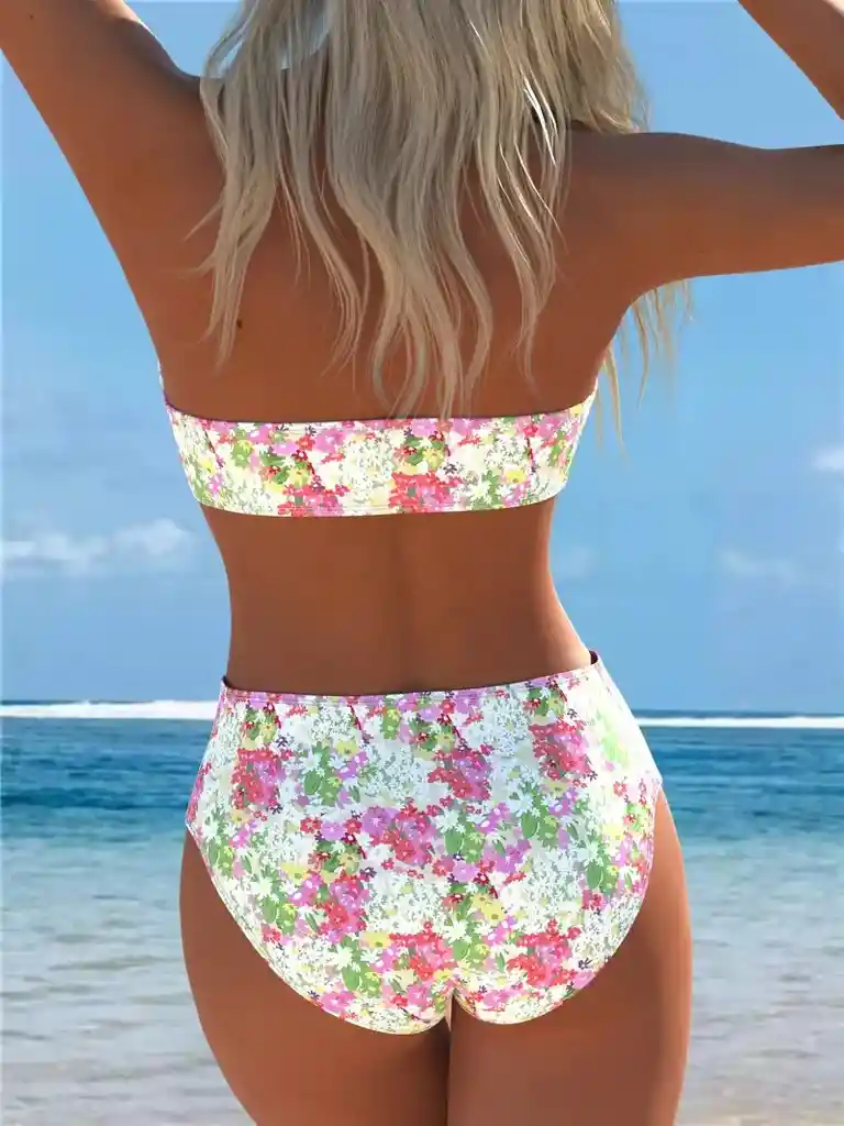 Conjunto De Bikini De Mujer Con Top De Tubo, Talla L