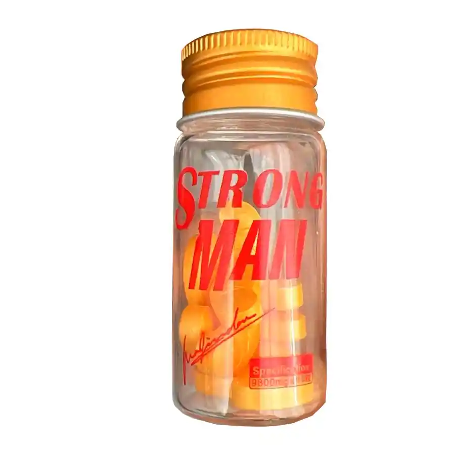 Viagra Strong Man Potenciador Sexual Hombres Pene Duro Fuerte Retrasa Eyaculación Potencia Ereccion Masculino Hombre Sexo Rudo Libido Masculina