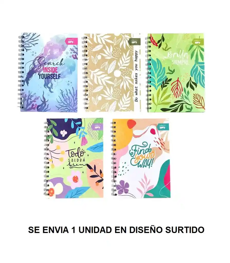 Cuaderno Argollado Pequeño Pasta Dura Cuadriculado Para Mujer 80 Hojas