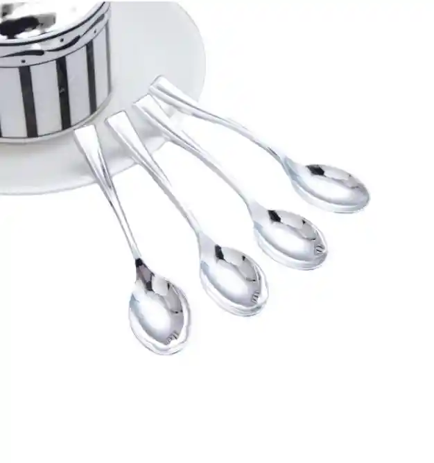 Cucharita Plateada Miniatura 10 Cms X 30 Unds