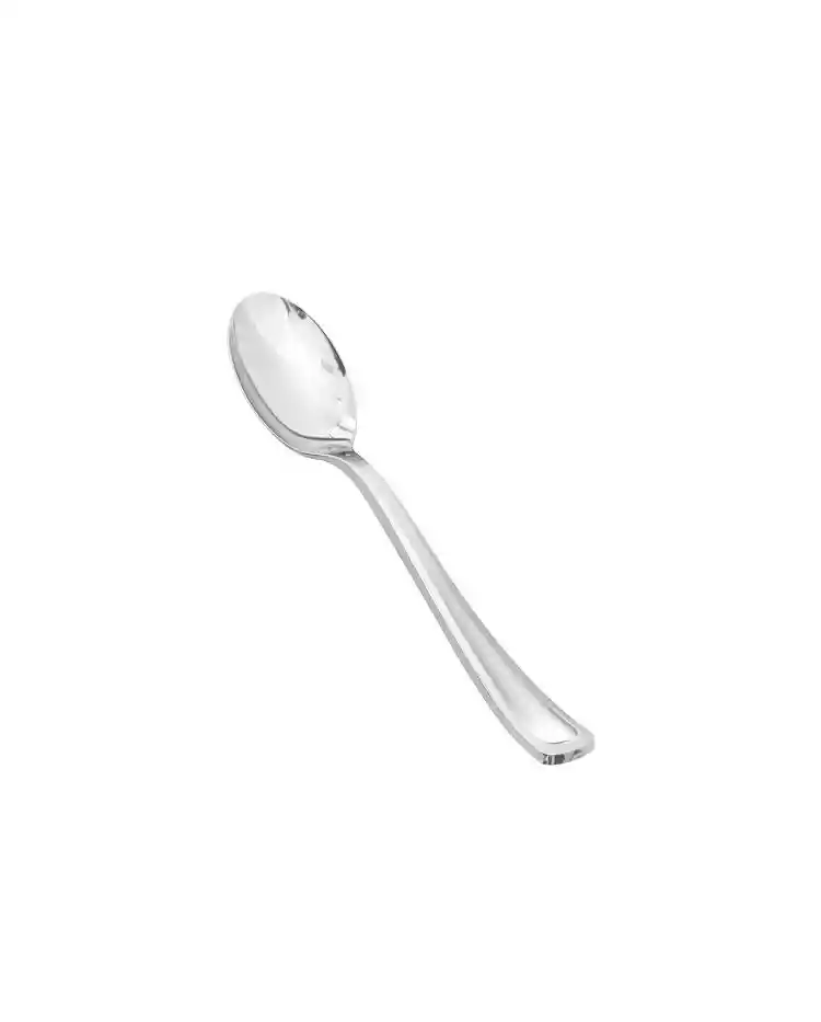 Cucharita Plateada Miniatura 10 Cms X 30 Unds