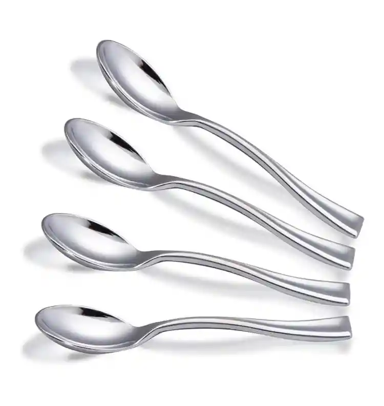 Cucharita Plateada Miniatura 10 Cms X 30 Unds