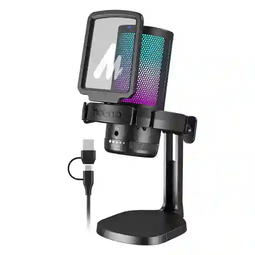 Maono Microfono Gamer Dgm20rgb Negro Sin Brazo