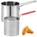 Olla Freidora De Acero Inoxidable + Cesta