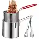 Olla Freidora De Acero Inoxidable + Cesta