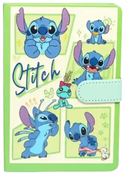 Agenda Libreta Diario Cuaderno Escolar Stitch Cuadriculado