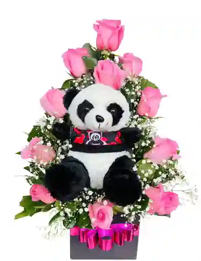 Caja De Rosas Panda