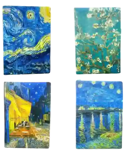 Agenda Diario Libreta Cuaderno Van Gogh 80h Cuadriculado
