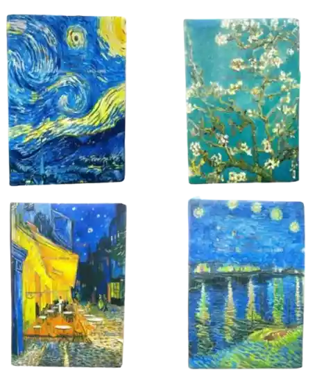 Agenda Diario Libreta Cuaderno Van Gogh 80h Cuadriculado
