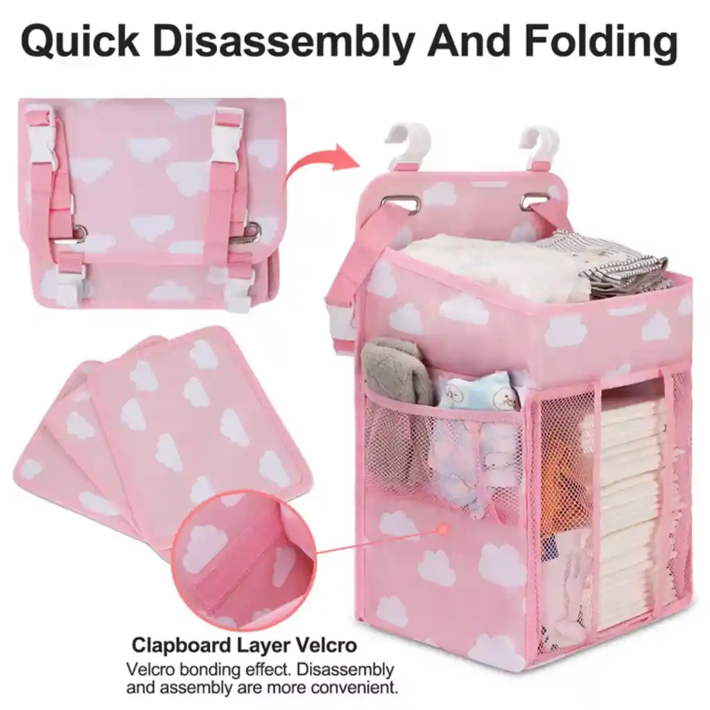 Organizador De Cuna Cy7638 Rosado