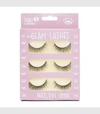 Pestañas Trendy Glam Lashes – Natural Look (3 Pares) ✨