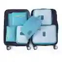 Kit Viajero Bolsas De Viaje Organizador De Equipaje Set De Bolsas X6 Rosa