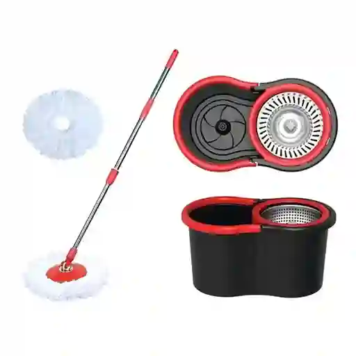 Trapeador Giratorio 360 Mas Balde Magic Mop 2 En 1