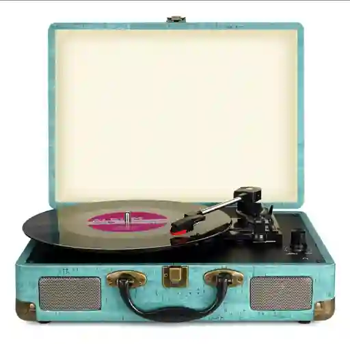 Toca Discos De Vinilo Con Bluetooth De 3 Velocidades