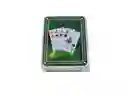 Juego Poker Baraja Juego Cartas Estuche Metalico
