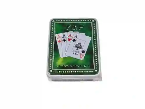 Juego Poker Baraja Juego Cartas Estuche Metalico