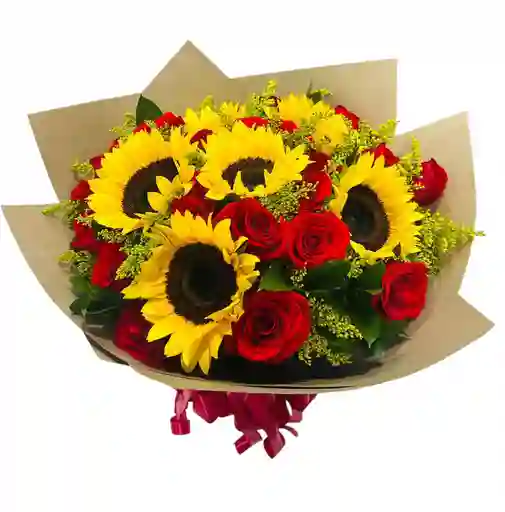 Bouquet Rosas Girasoles