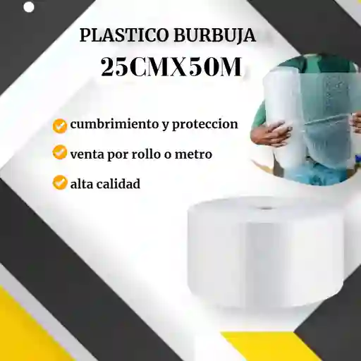 Plástico Burbuja-papel Burbuja De 25cm De Alto X50m De Largo Empaque Para Mudanza Y Embalaje