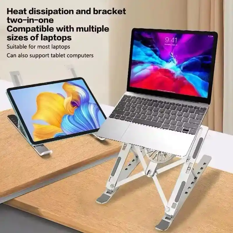 Soporte Portátil Ajustable Con Ventilador Reclinable