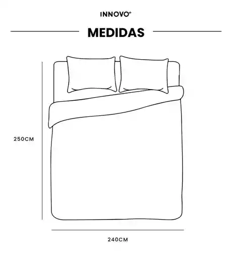 Cubrelecho Ovejero Queen Suave Caliente Reversible 2 Fundas Premium Innovo Gris Oscuro