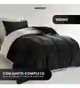 Edredón Cama Sencilla Reversible Ovejero Suave Negro Doble Fas