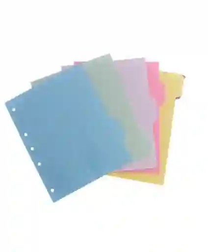 Separadores En Cartulina Carta Colores Surtidos X 5 Unidades