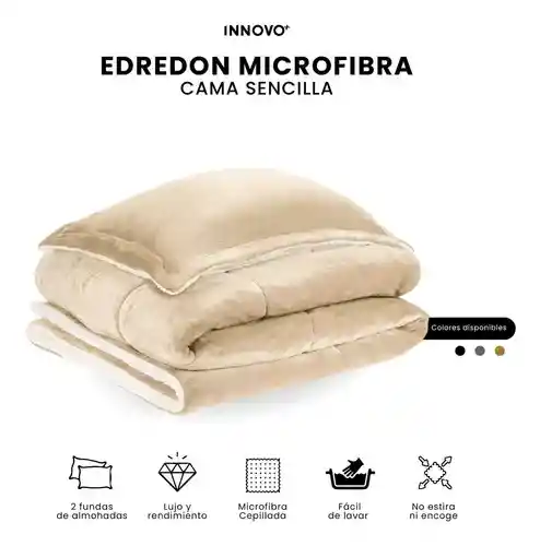 Cubre Cama Cubrelecho Sencilla Reversible Ovejero Suave Beige Doble Faz