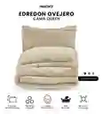 Cubrelecho Ovejero Cama Queen Suave Reversible 2 Fundas Premium Innovo Beige