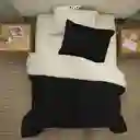 Edredón Microfibra Para Cama Sencilla 2 Fundas Tela Suave Innovo Negro