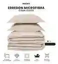 Edredón Microfibra Para Cama Queen Tela Suave Innovo Beige