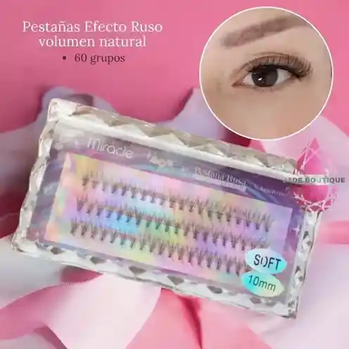 Pestañas Rusas Miracle 10 Mm – Volumen Y Elegancia ✨