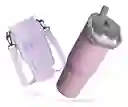Termo 900 Ml Flip Con Funda De Neopreno Rosa Con Correa Y Bolsillos Innovo Lila