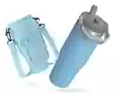 Termo 900 Ml Flip Con Funda De Neopreno Rosa Con Correa Y Bolsillos Innovo Azul