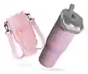 Termo 900 Ml Flip Con Funda De Neopreno Rosa Con Correa Y Bolsillos Innovo Rosa