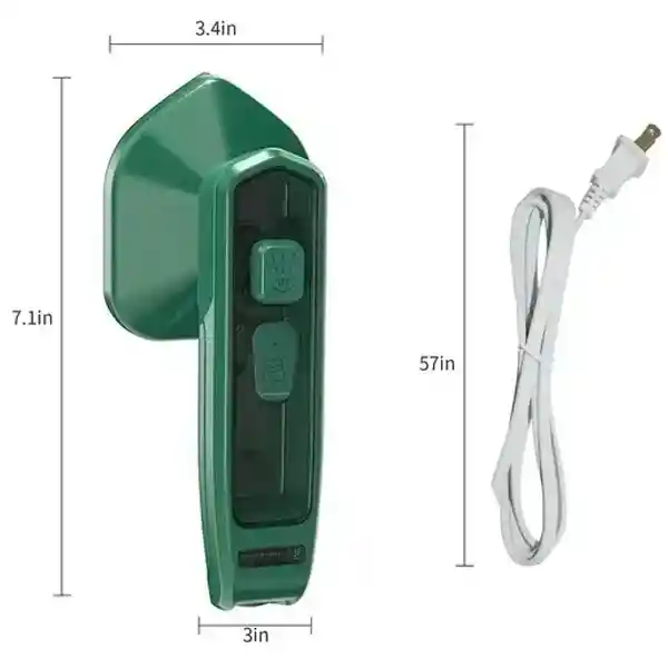 Plancha Para Ropa Mini Viajera Portátil Con Agua Y En Seco Color Verde