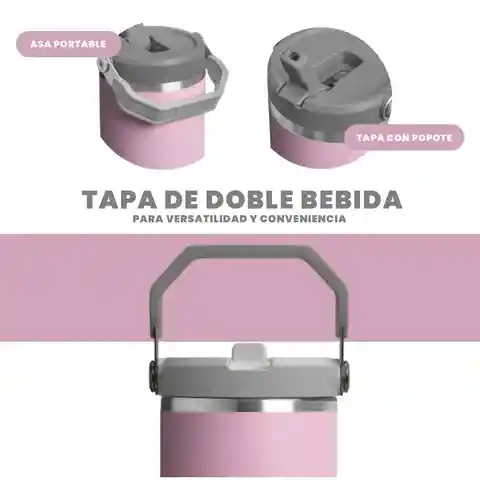 Termo Acero Inoxidable 900ml Flip Straw Antiderrames