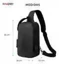 Bolso Antirrobo Impermeable Con Puerto Usb Candado Seguridad Negro