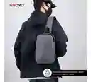 Bolso Antirrobo Impermeable Con Puerto Usb Candado Seguridad Gris
