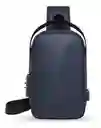 Bolso Antirrobo Impermeable Con Puerto Usb Candado Seguridad Azul